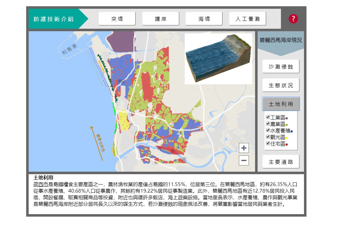 圖二：海岸變遷數位教材