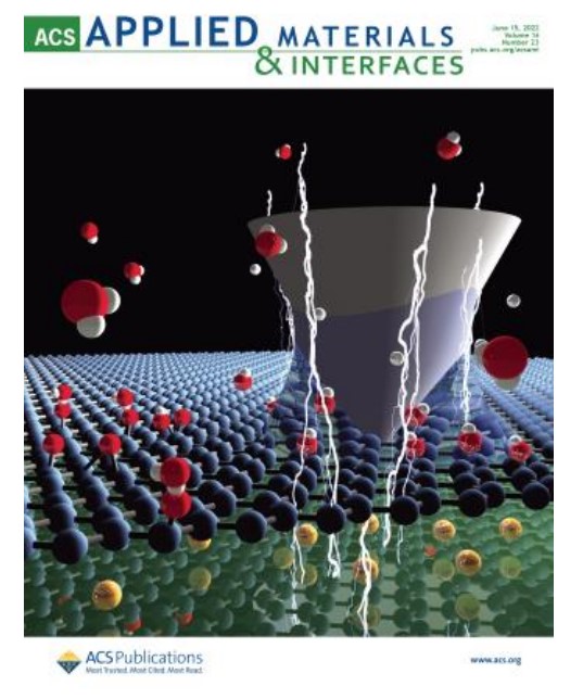 圖三：本論文獲選為ACS Applied Materials & Interfaces期刋封面。